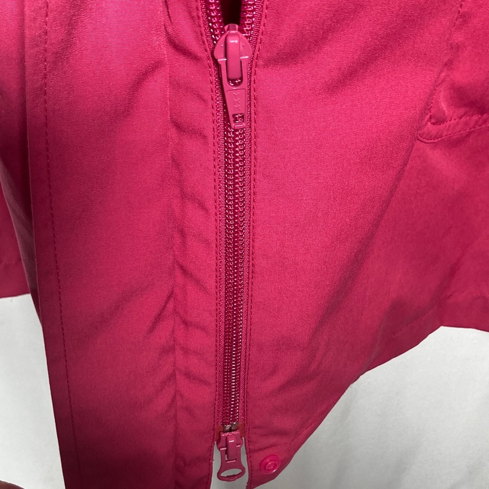 L.L. Bean Women's Fuchsia Water Repellant Trench Coat VN 03790 Sz XLP - Picture 9 of 15